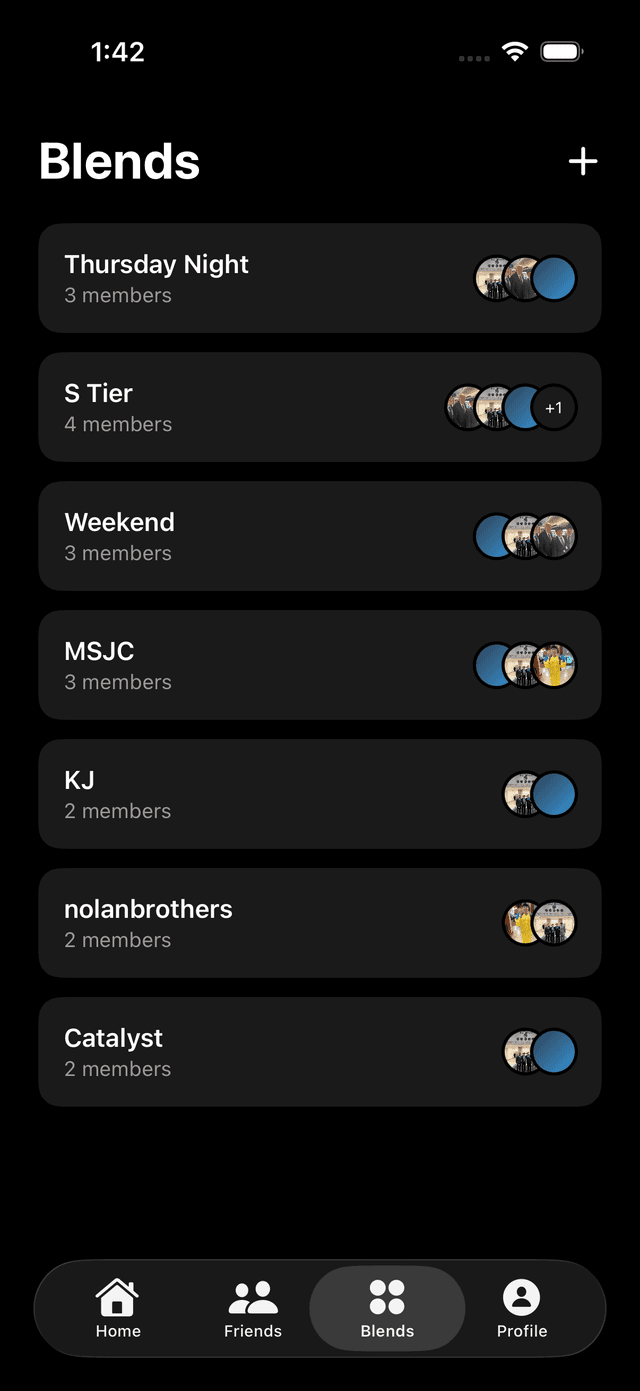 Group blends with friends