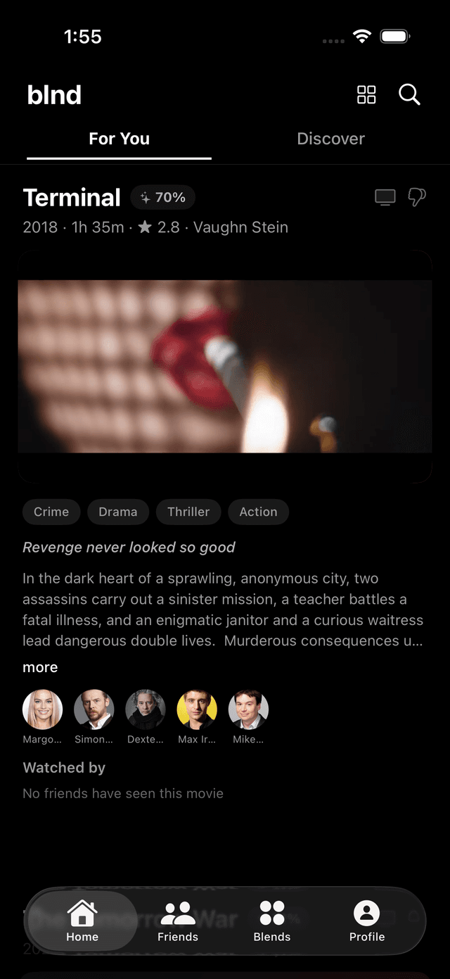 AI-powered movie recommendations in your For You feed